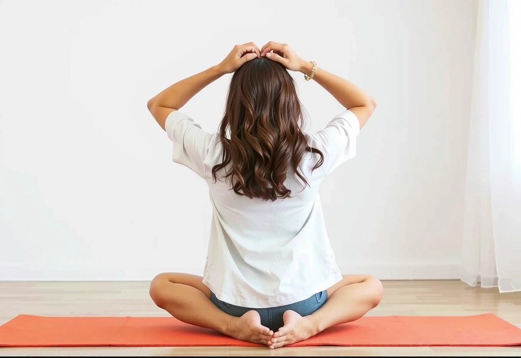 Eine Person, die eine Meditationspose einnimmt, um Stressabbau und Achtsamkeit zu symbolisieren.