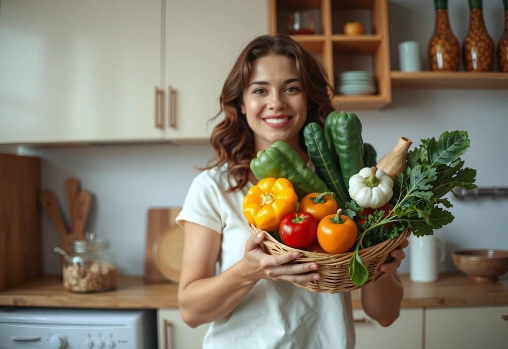 Fallstudie Bild: Frau mit Gemüsekorb