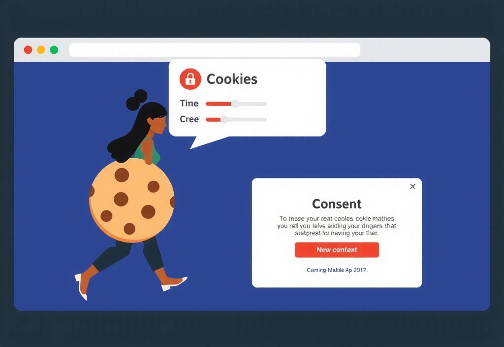 Illustration von Cookies und Datenschutz-Einstellungen